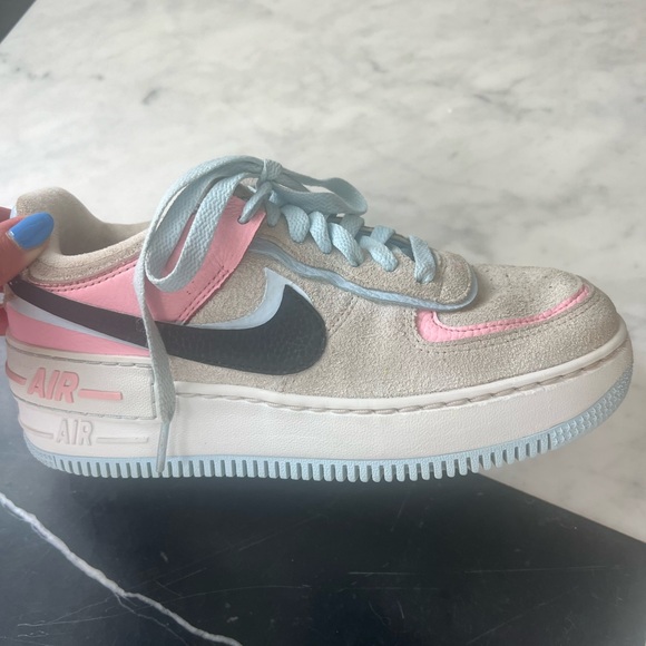 Women’s Air Force 1 Shaw “Hoops Pack” Soft Pink size 6 - Picture 4 of 6